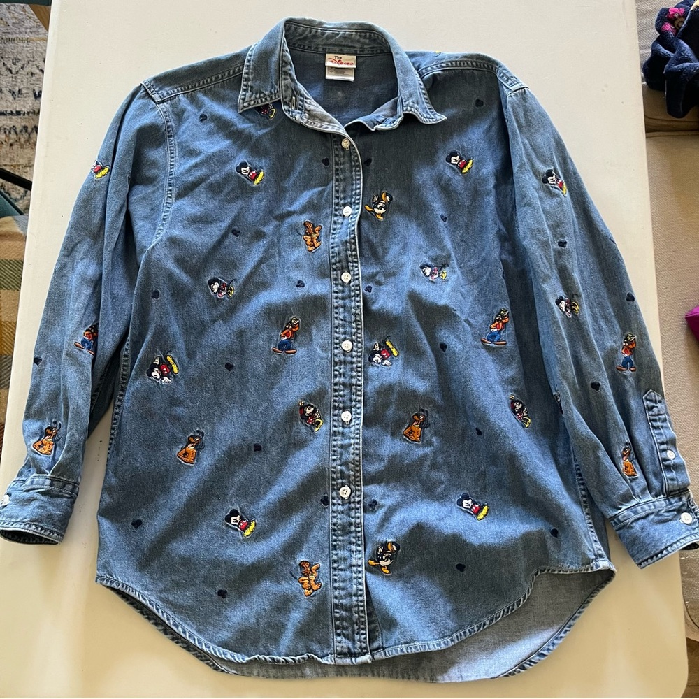 Vintage Disney Store Embroidered Denim Shirt